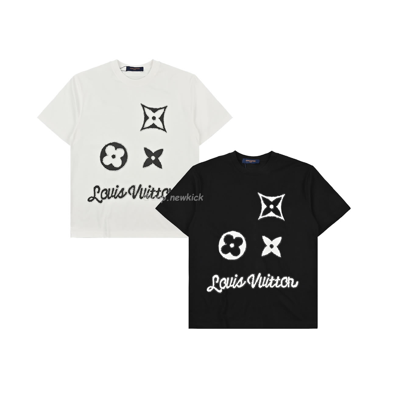 Louis Vuitton 24ss 3d Foam Printed Short Sleeves T Shirt (1) - newkick.cc